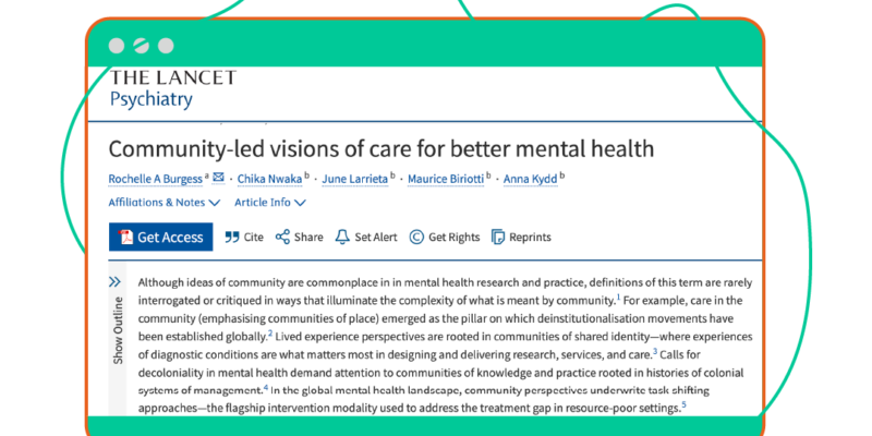 New in The Lancet Psychiatry: Community-led Visions of Care for Better Mental Health